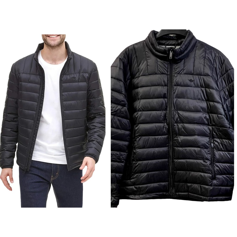 Dockers The Noah Classic Ultra Loft Packable Puffer Jacket Men's XXL Black NWT